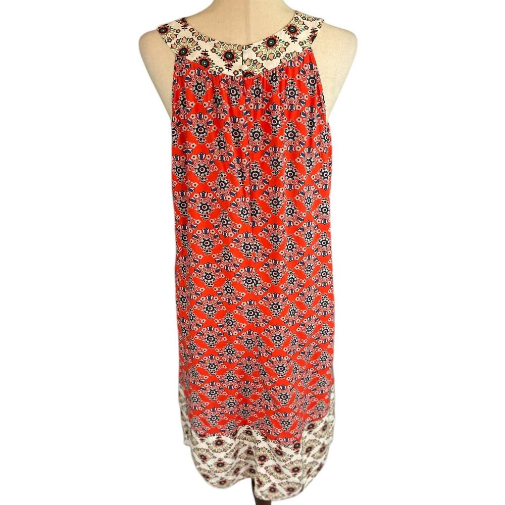 Boden Tile Print Sleeveless Boho Mediterranean Summer Shift Dress Size 12 - Picture 6 of 8